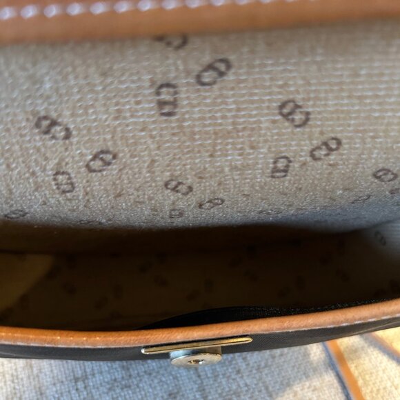 Vintage Christian Dior Black Canvas & Brown Leather Crossbody Bag - Picture 7 of 11